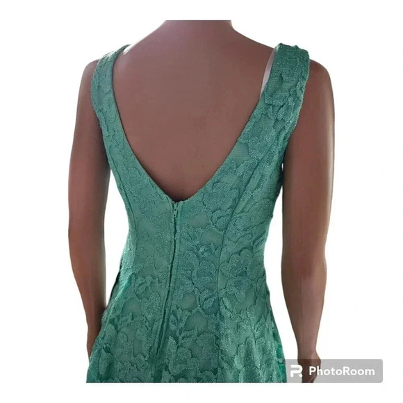B.Smart Size 5 Mint Green Lace Overllay Fit Short Formal Evening Prom Dress - Picture 7 of 16